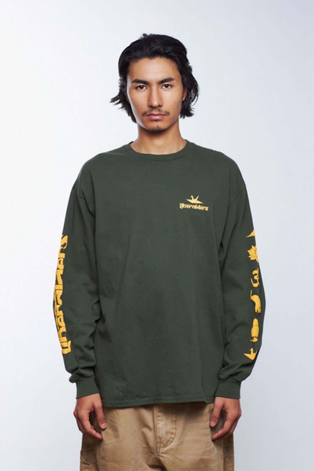 SLEEVE LOGO L/S TEE / グリーン