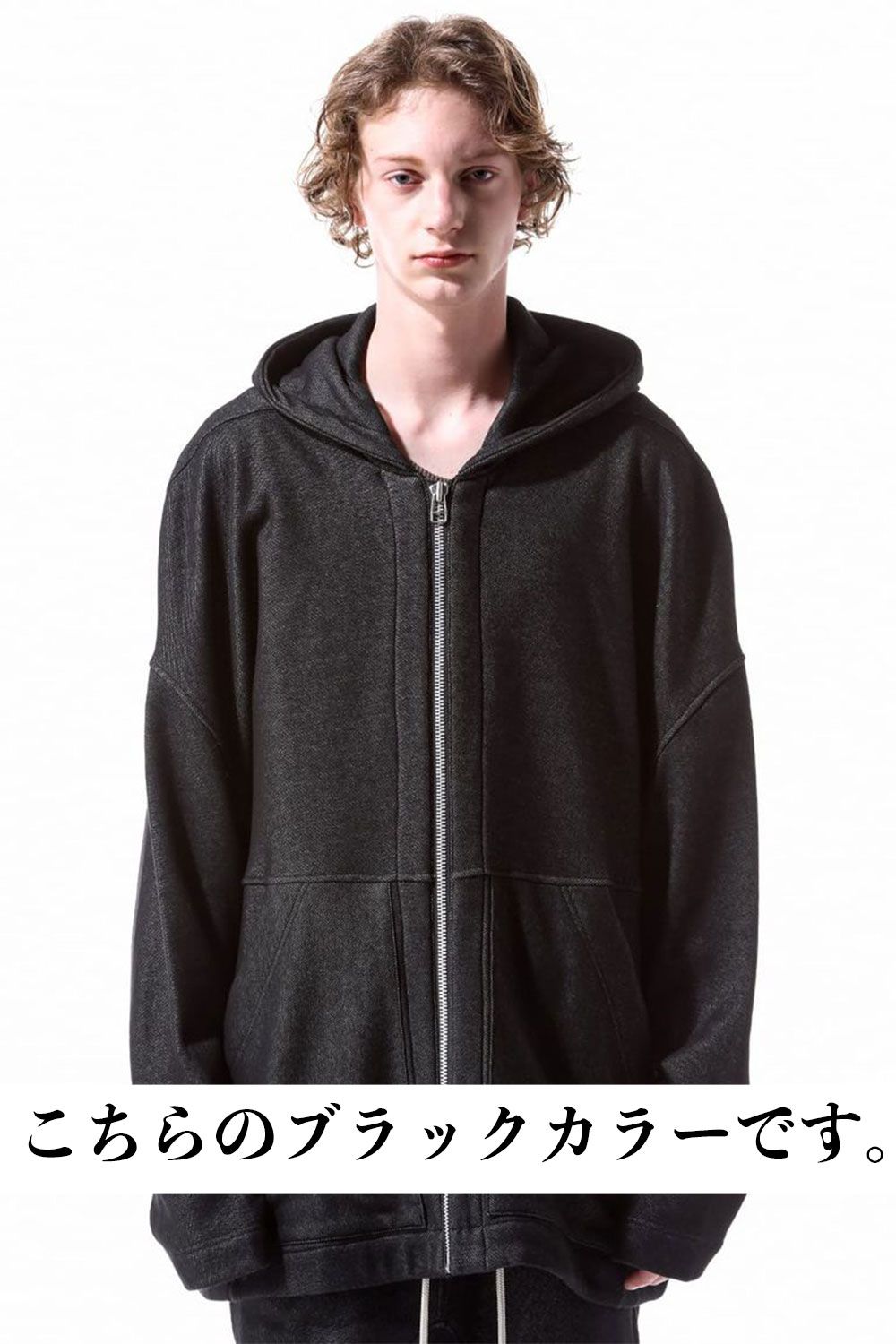 ボンバーヒートオーバーサイズジップフーディー / Bomber Heat ZIP Jumbo Hoodie / ブラック / ag-10056