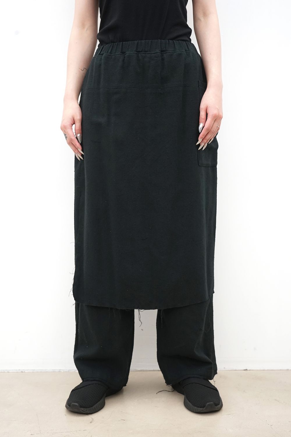 Skirt-Overlay Easy Pants