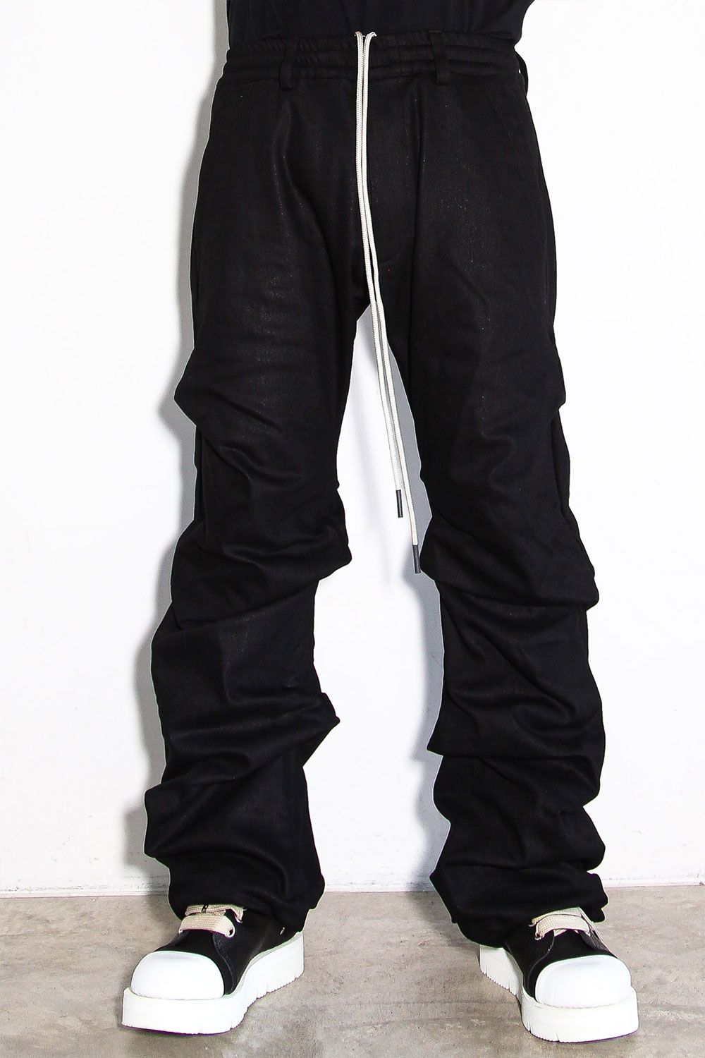 ブーツカットタックパンツ / BOOTS CUT TUCK PANTS / ブラック / ag-8060-2