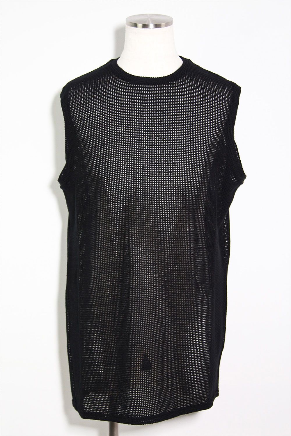 [ラスト1点 サイズ1] メッシュニットタンクトップ / Mesh Knit Tank Top / ブラック / ag-11100
