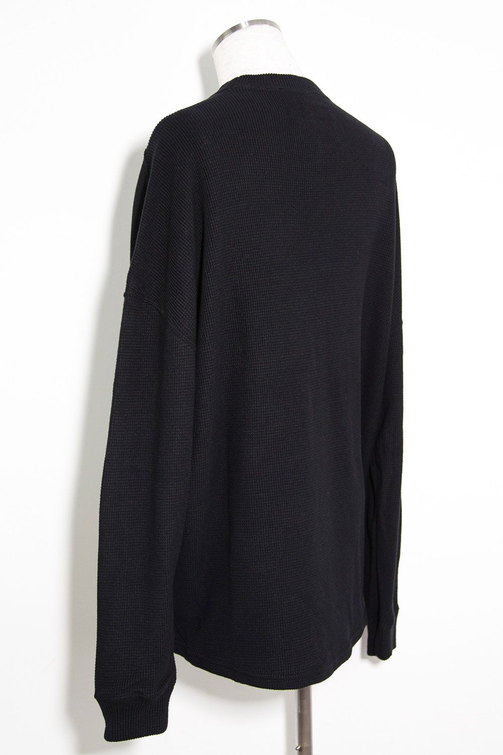 リブニットオーバーサイズトップ / Rib Knit Over Size Top / ブラック / ag-10093-2