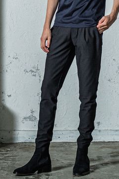 CHRIS EASY TUCK PANTS / ブラック