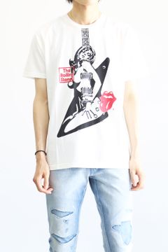 THE ROLLING STONES/STONES LOVES GUITAR GIRL Tシャツ / ホワイト