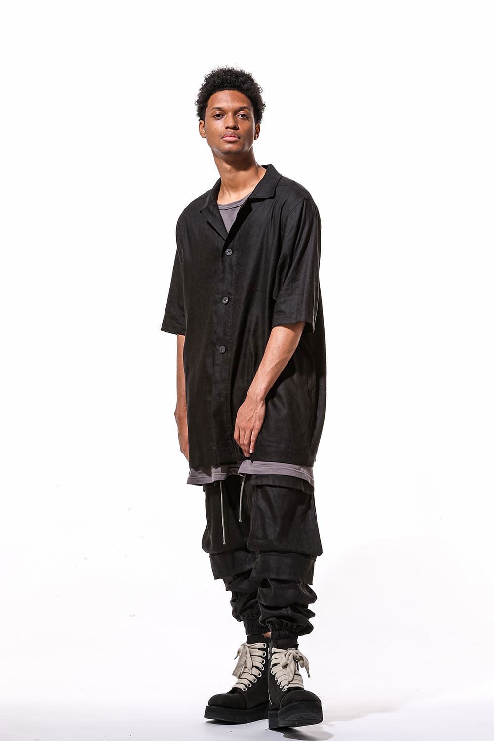 ミリタリーサルエルパンツ / Military Sarouel Long Pants / ブラック / ag-9067