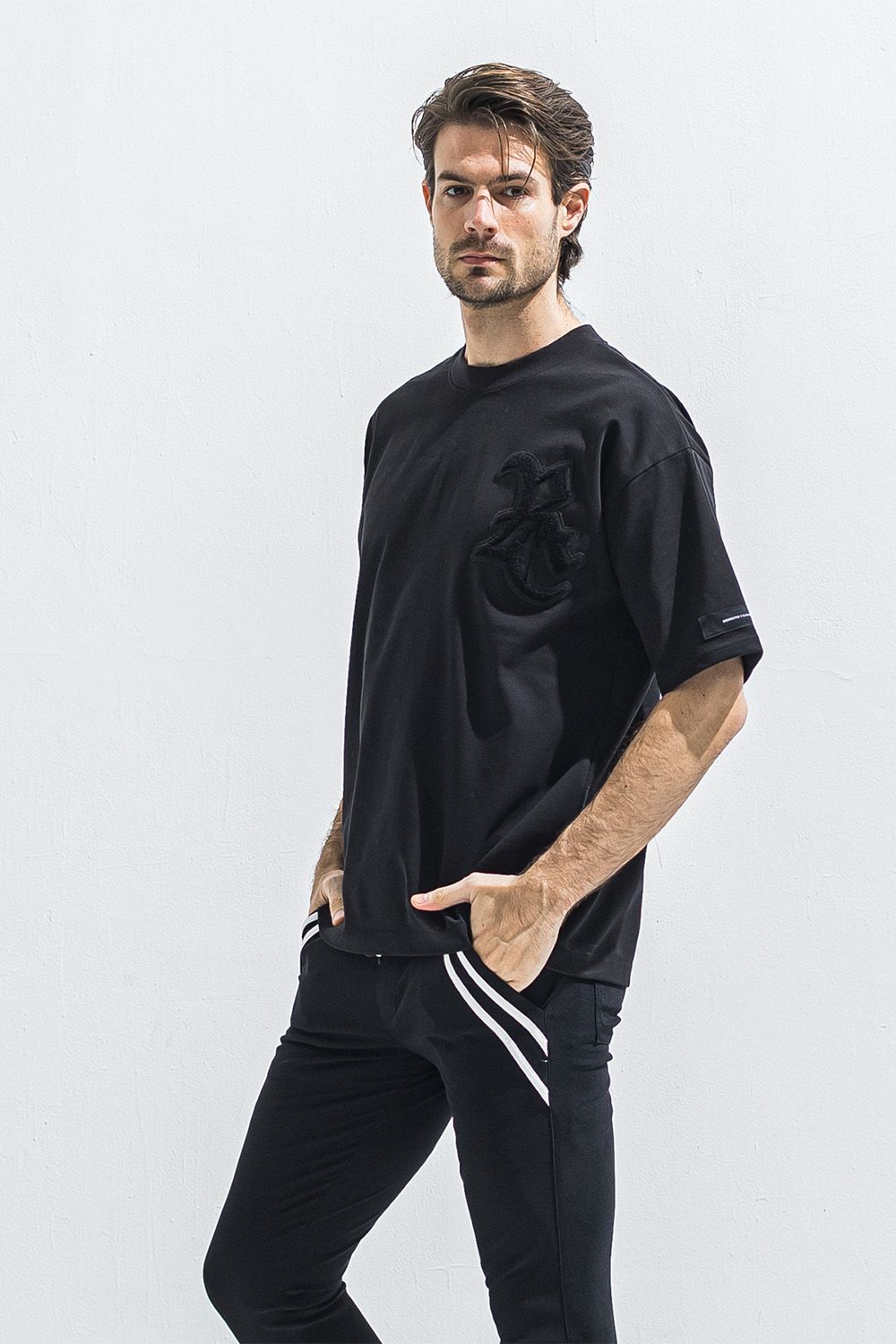 RC OVER  TEE / ブラック×ブラック