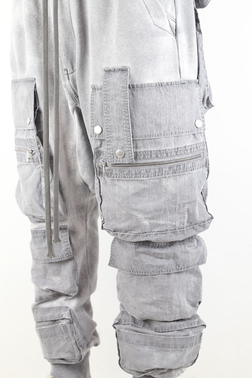 ダストダイミリタリーサルエルロングパンツ / DUSTDYED MILITARY SAROUEL LONG PANTS / グレー