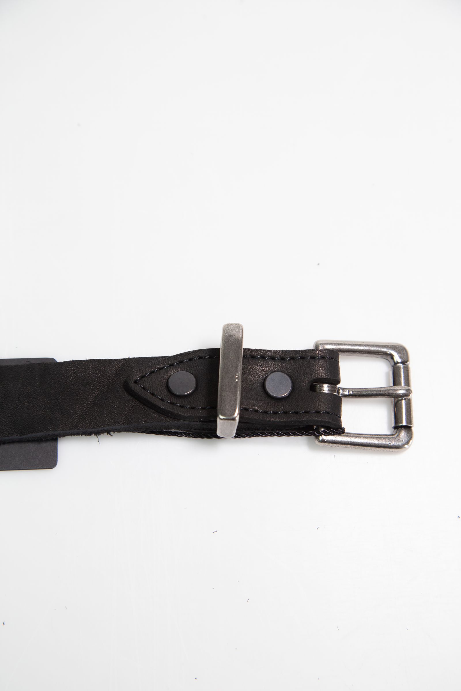 JP SHOULDER GARMENT-DYED ROLLER-BUCKLE BELT【25mm】  / ブラック