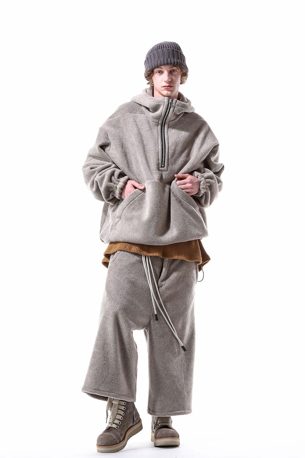 フリースハーフジップフーディー / Fleece Hoodie / ベージュ / ag-10085-1