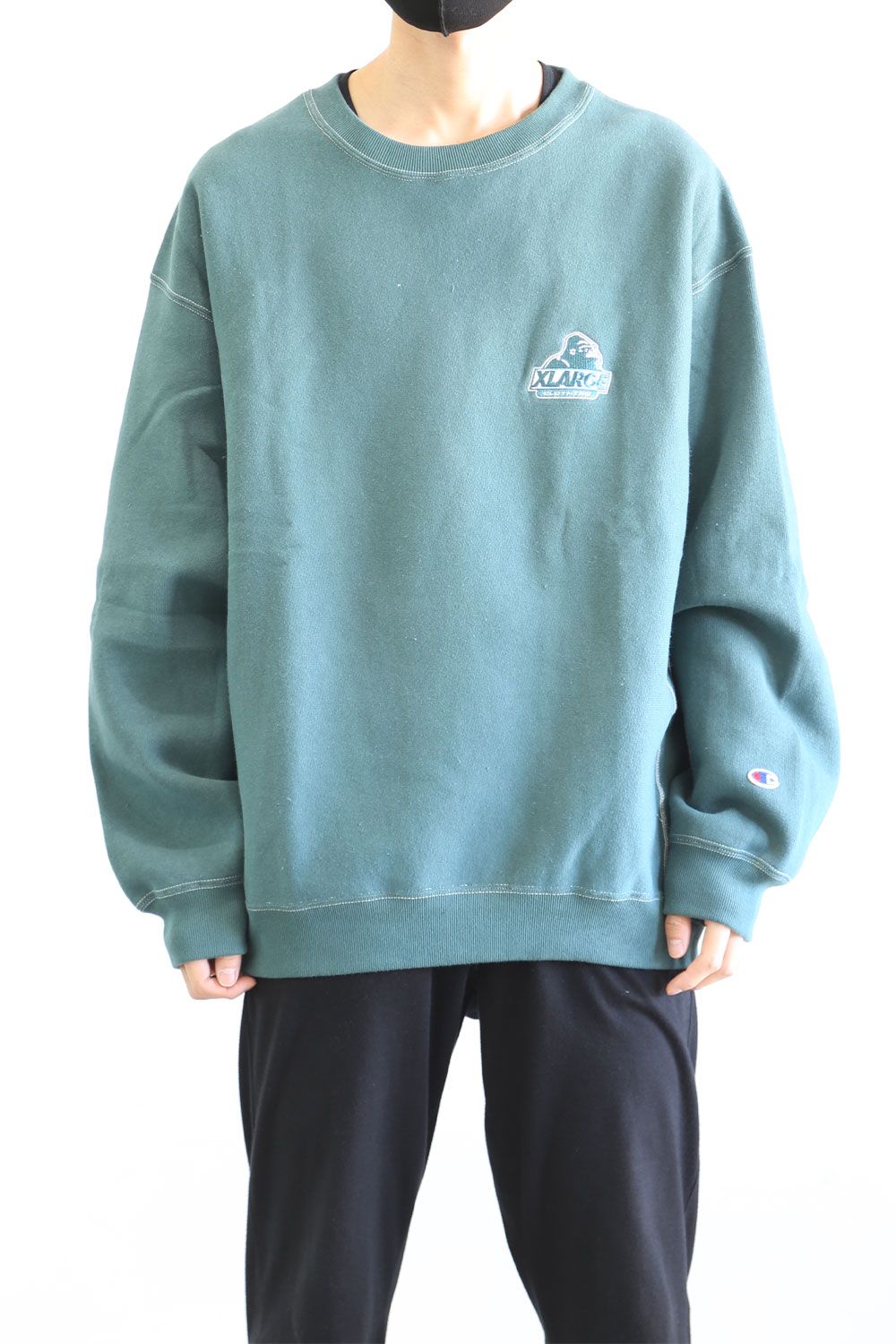 XLARGE - XLARGE×CHAMPION REVERSE WEAVE OVERDYE CREWNECK SWEAT