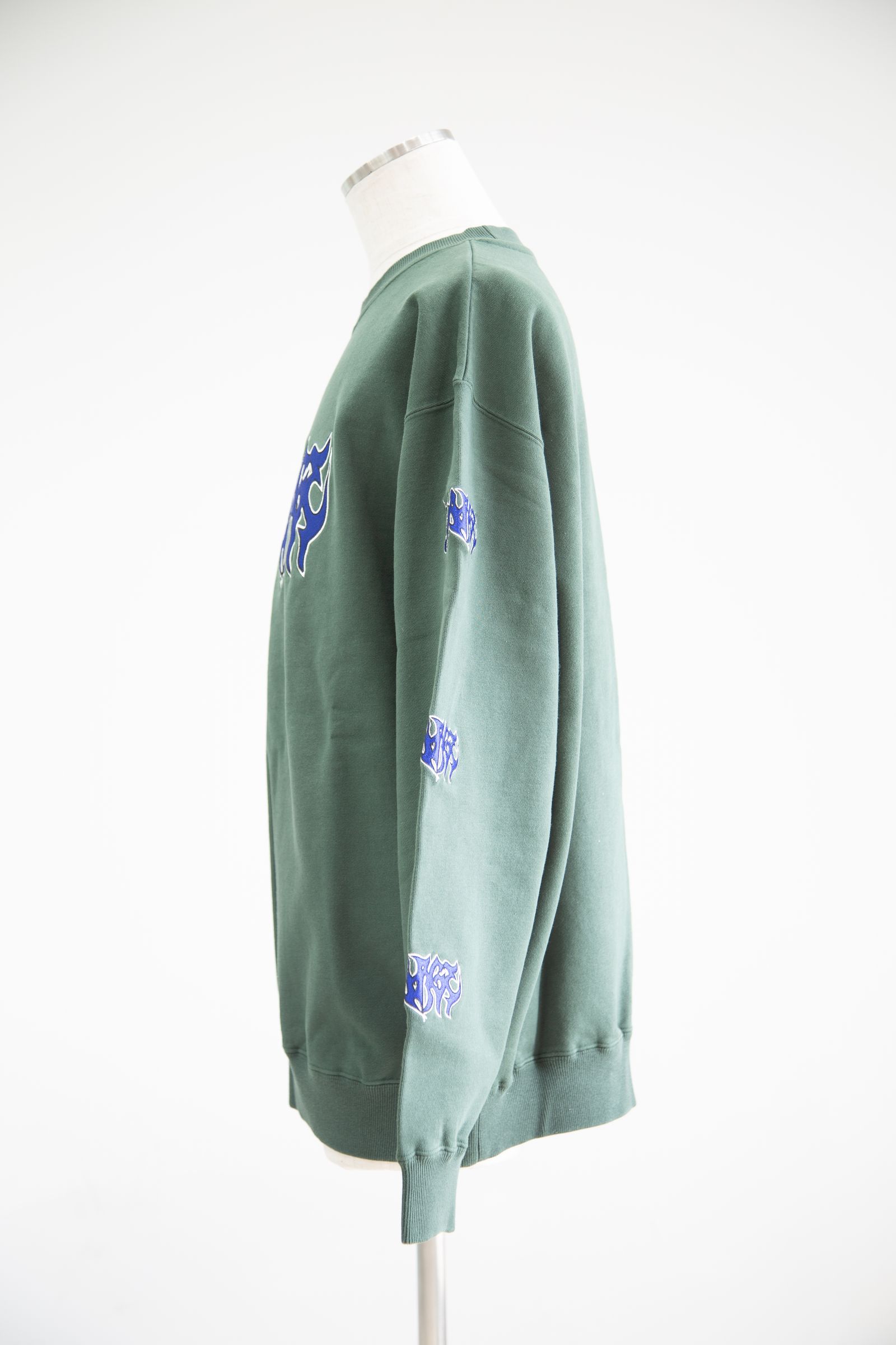METAL CREWNECK SWEATSHIRT / グリーン