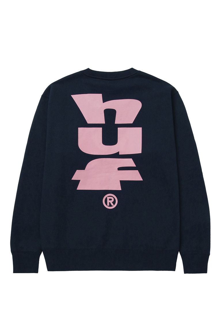 HUF - MEGABLAST CREWNECK / ネイビー | Tempt