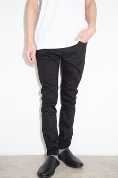 RUBBER STRECH TWILL 5POCKET SKINNY PANTS / ブラック