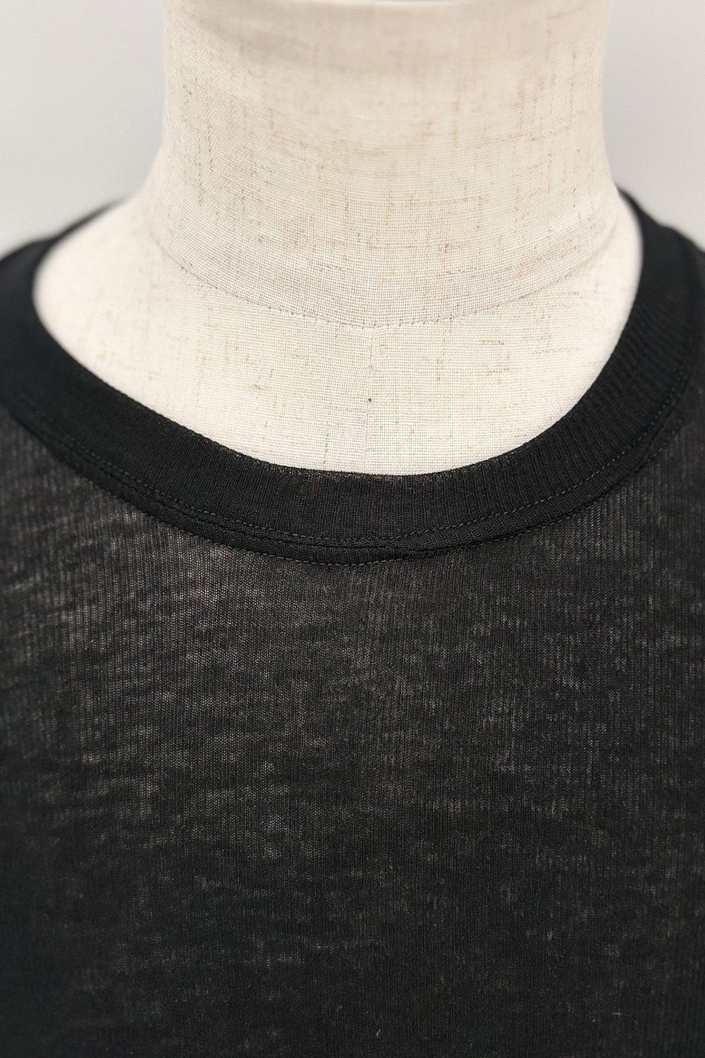RIB LONG TANK TOP / ブラック
