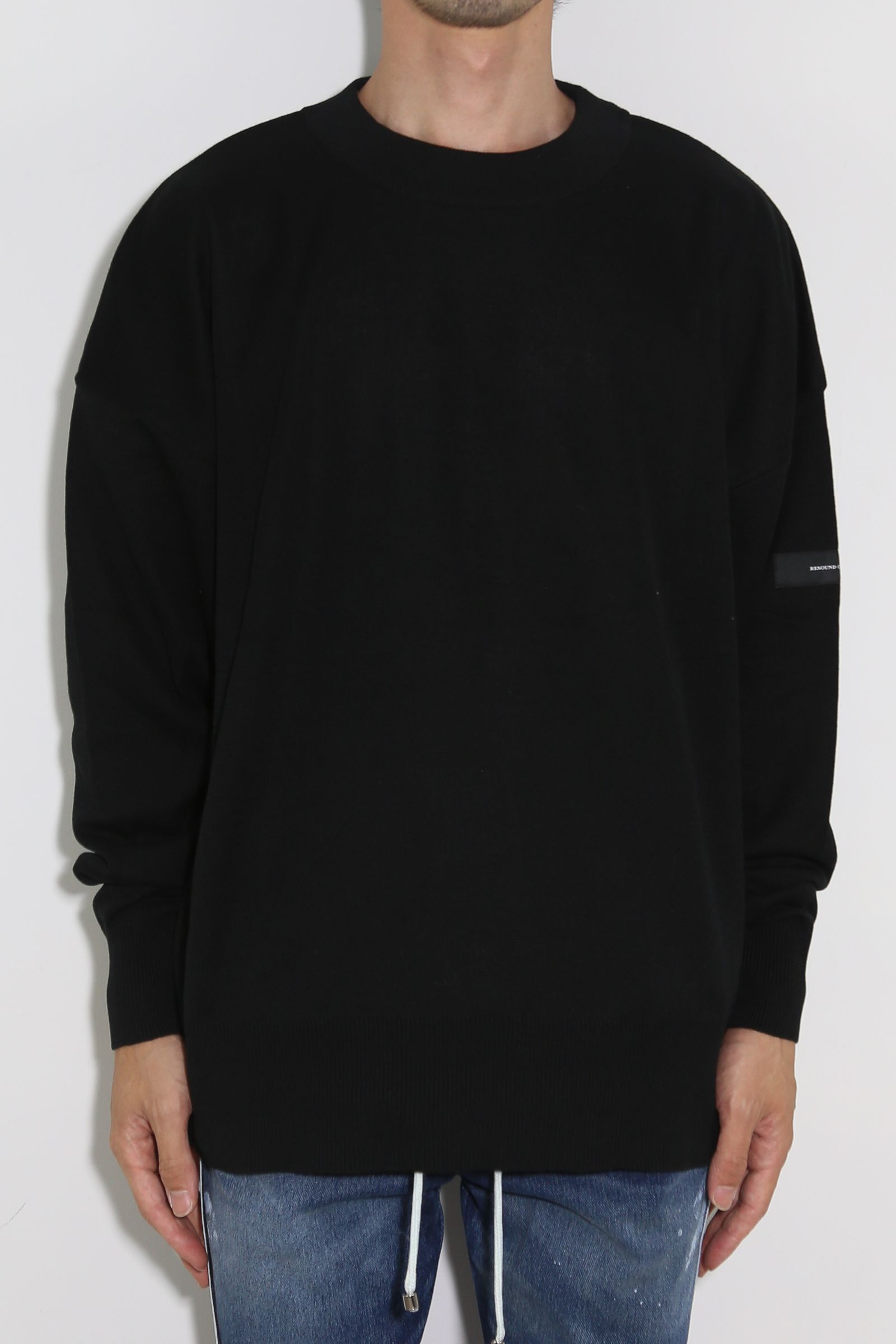 SILK KNT OVER LONG SLEAVE / ブラック