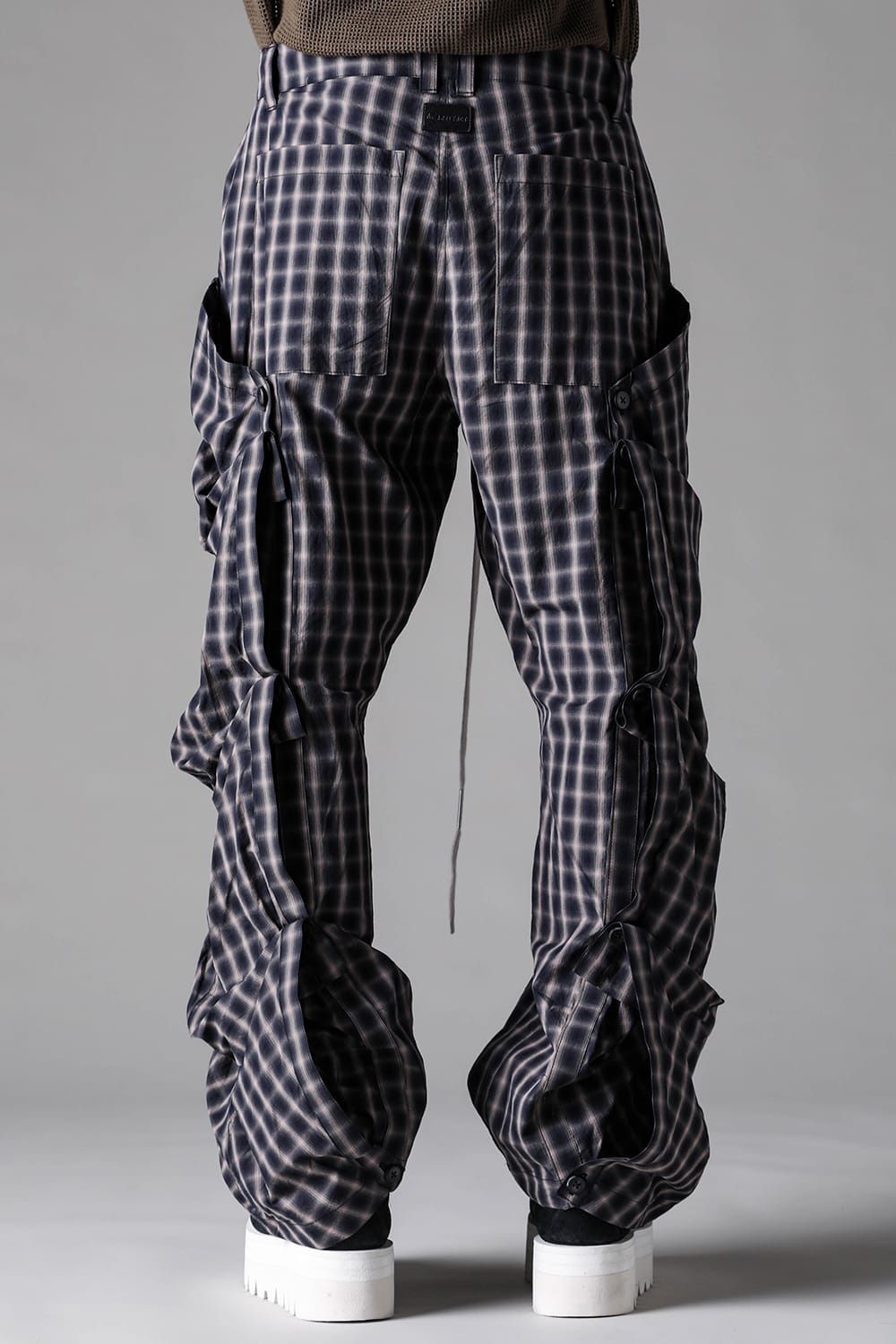 Plaid Side Layered Pants