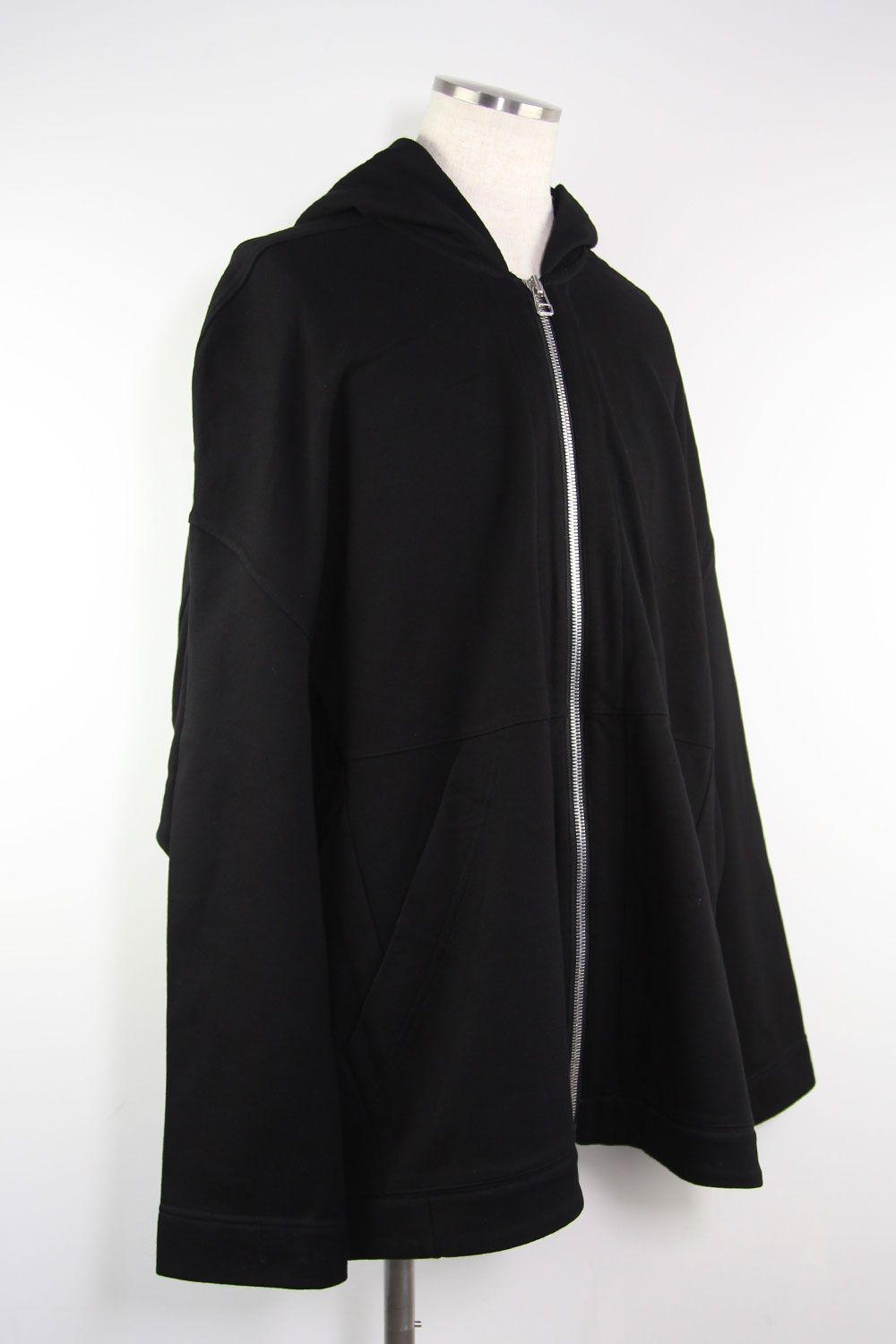 スウェットドルマンジップフーディ / Sweat Dolman Zip Hoodie / ブラック