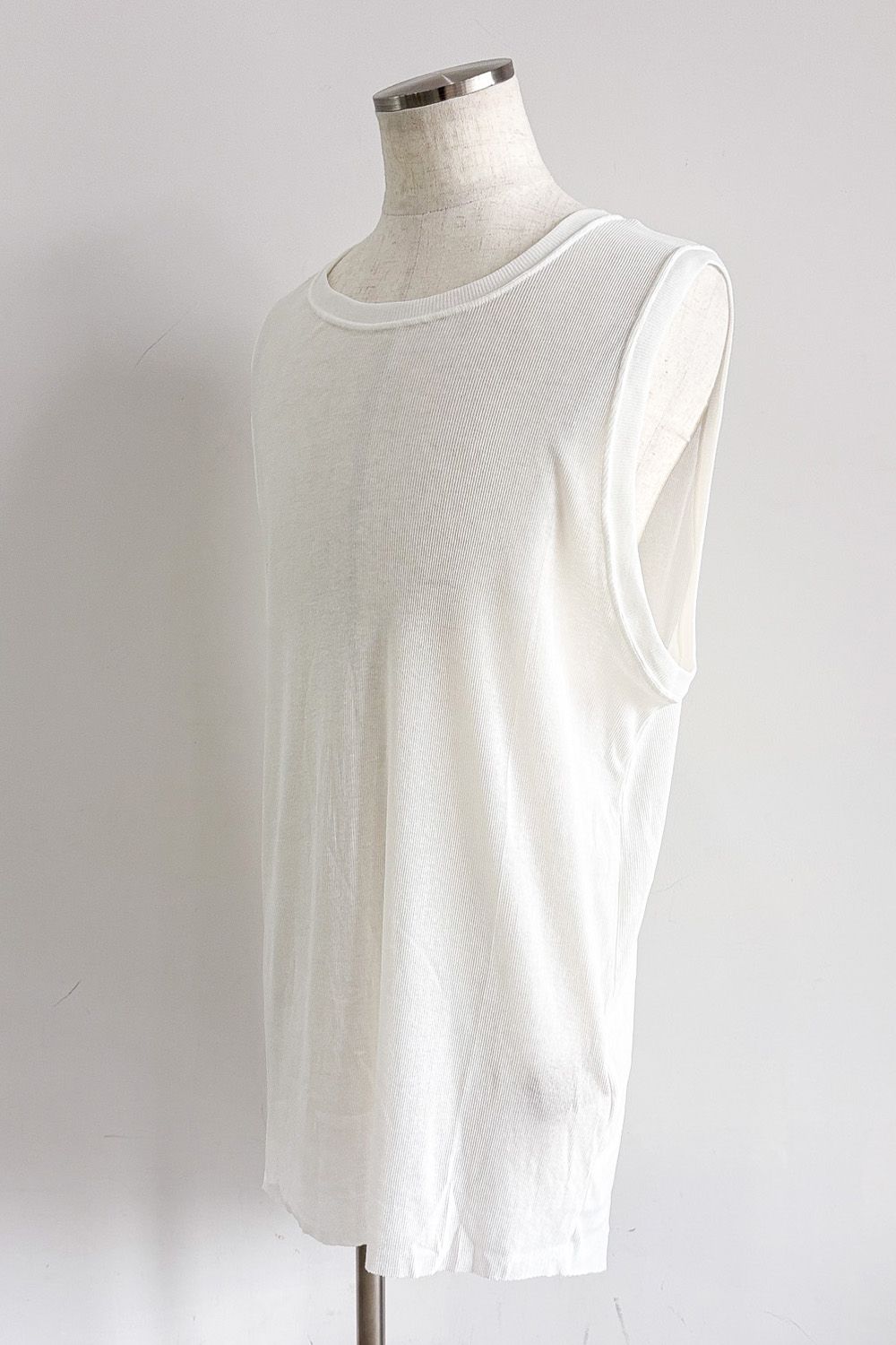 RIB LONG TANK TOP / アイボリー