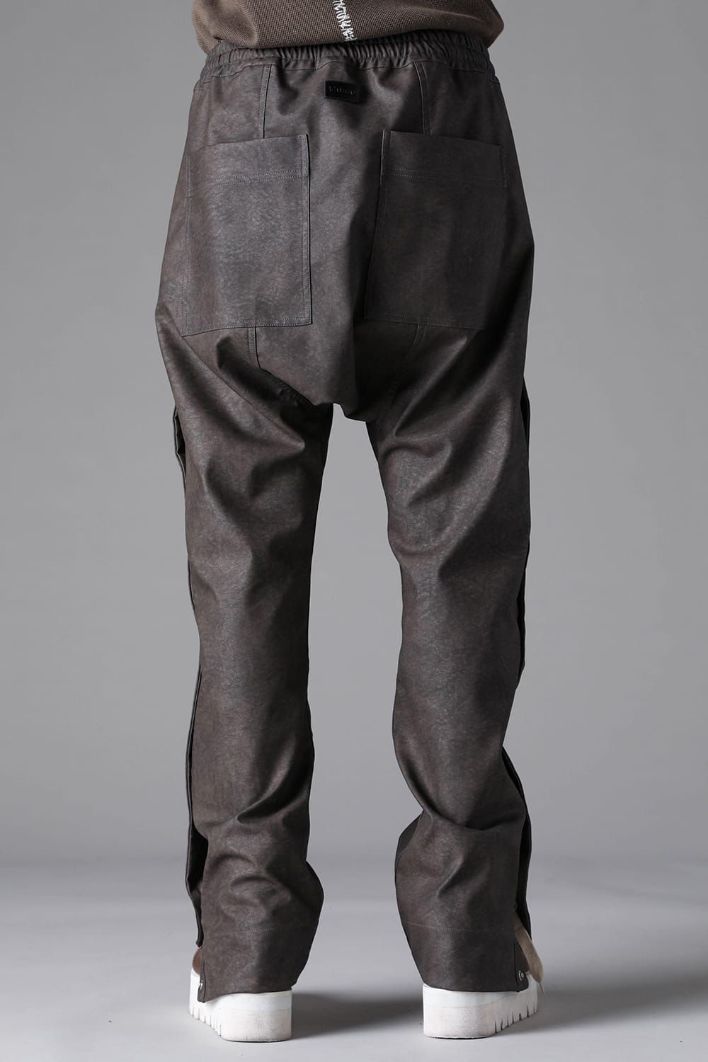 Vegan Leather Sarouel Flare Pants