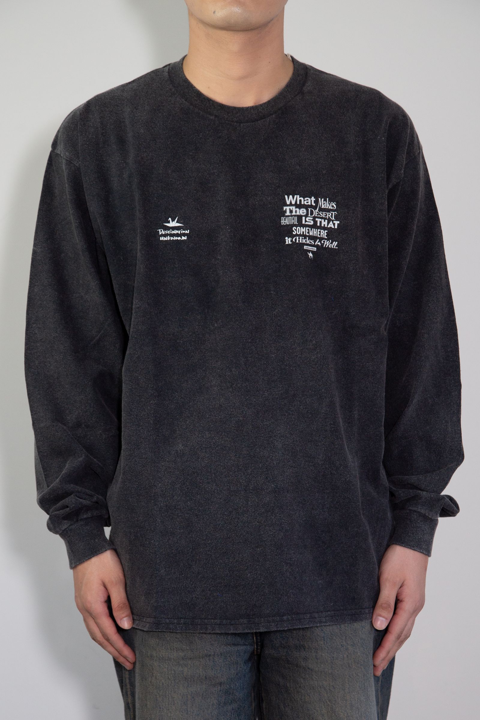 [ラスト1点 サイズL] MULTI FONT L/S TEE / ブラック