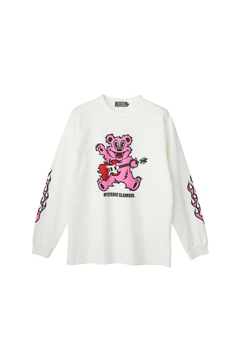 FIRE BEAR GUITAR Tシャツ / ホワイト