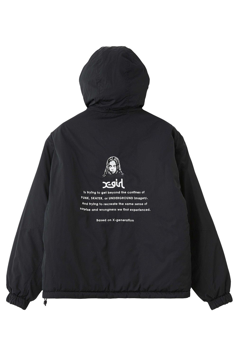 FACE EMBROIDERED PATCH REVERSIBLE JACKET / ブラック