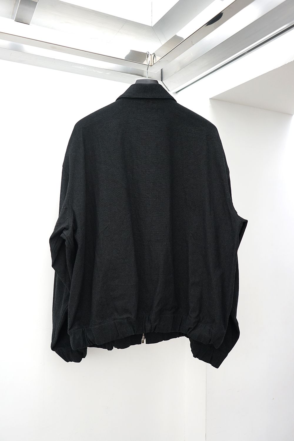 Oversized Zip-Up Blouson with Four Front Pockets
