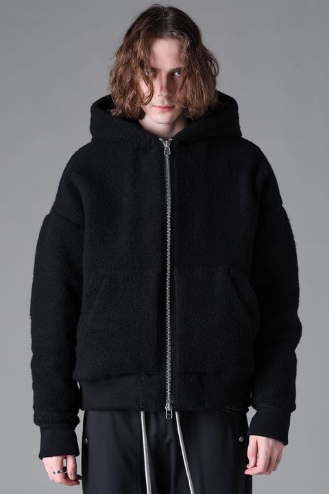 Sheep Pile Knit Padded Hoodie