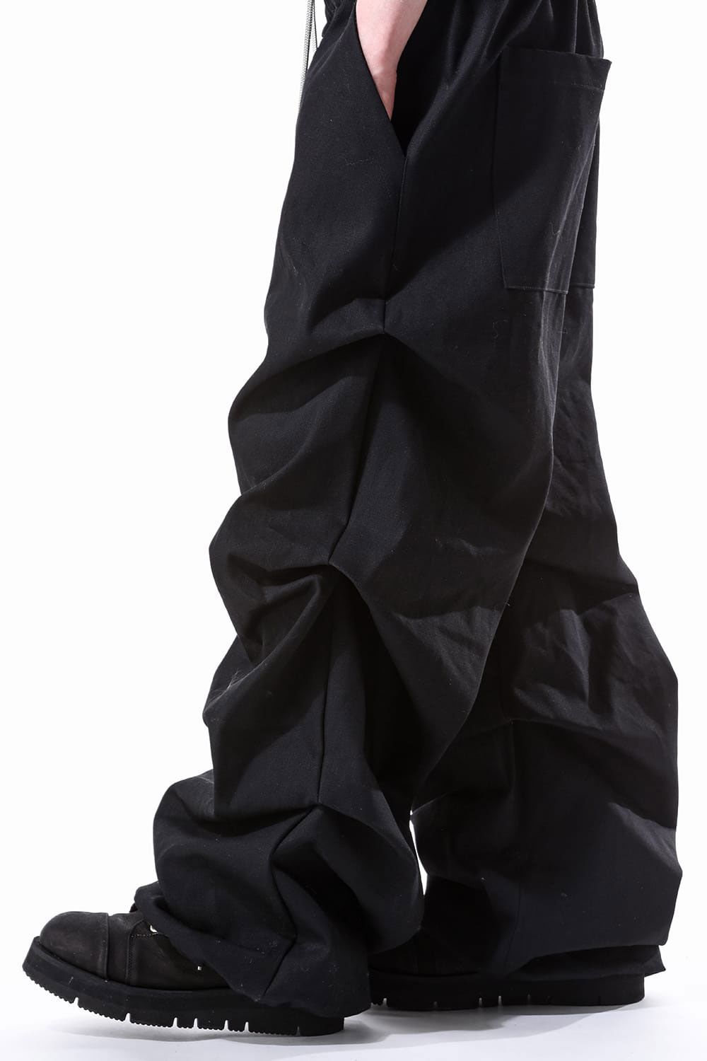 デニムタックワイドパンツ / Denim Tuck Wide Pants / ブラック