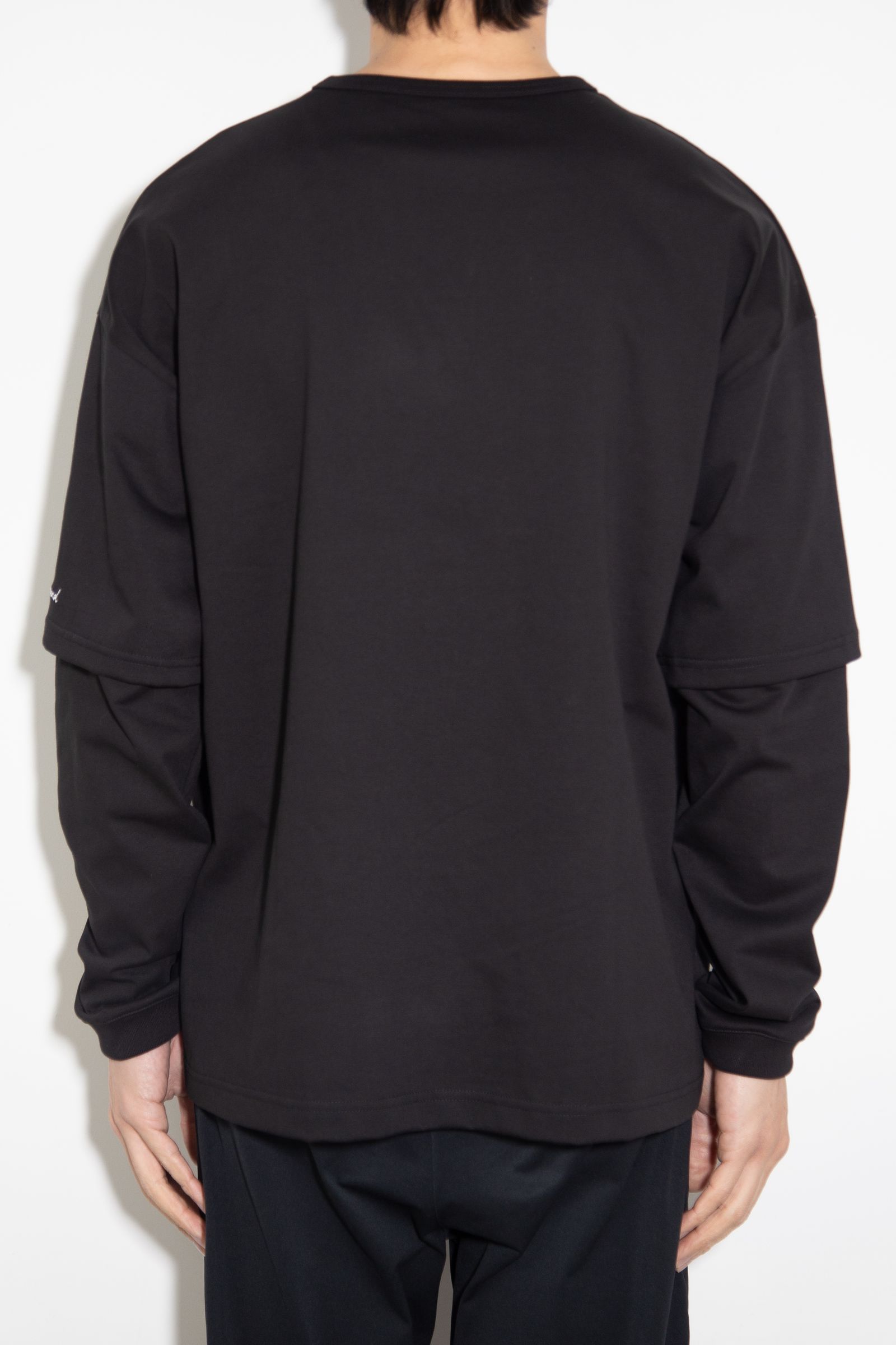 【人気継続商品】 fake layered longsleave / ブラック