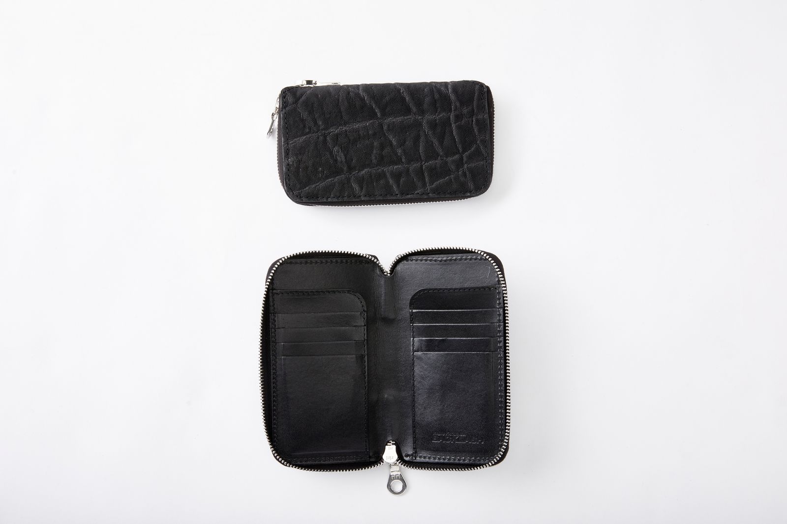 [10月〜11月入荷予定] エレファントレザー ラウンドZIPウォレット / ブラック