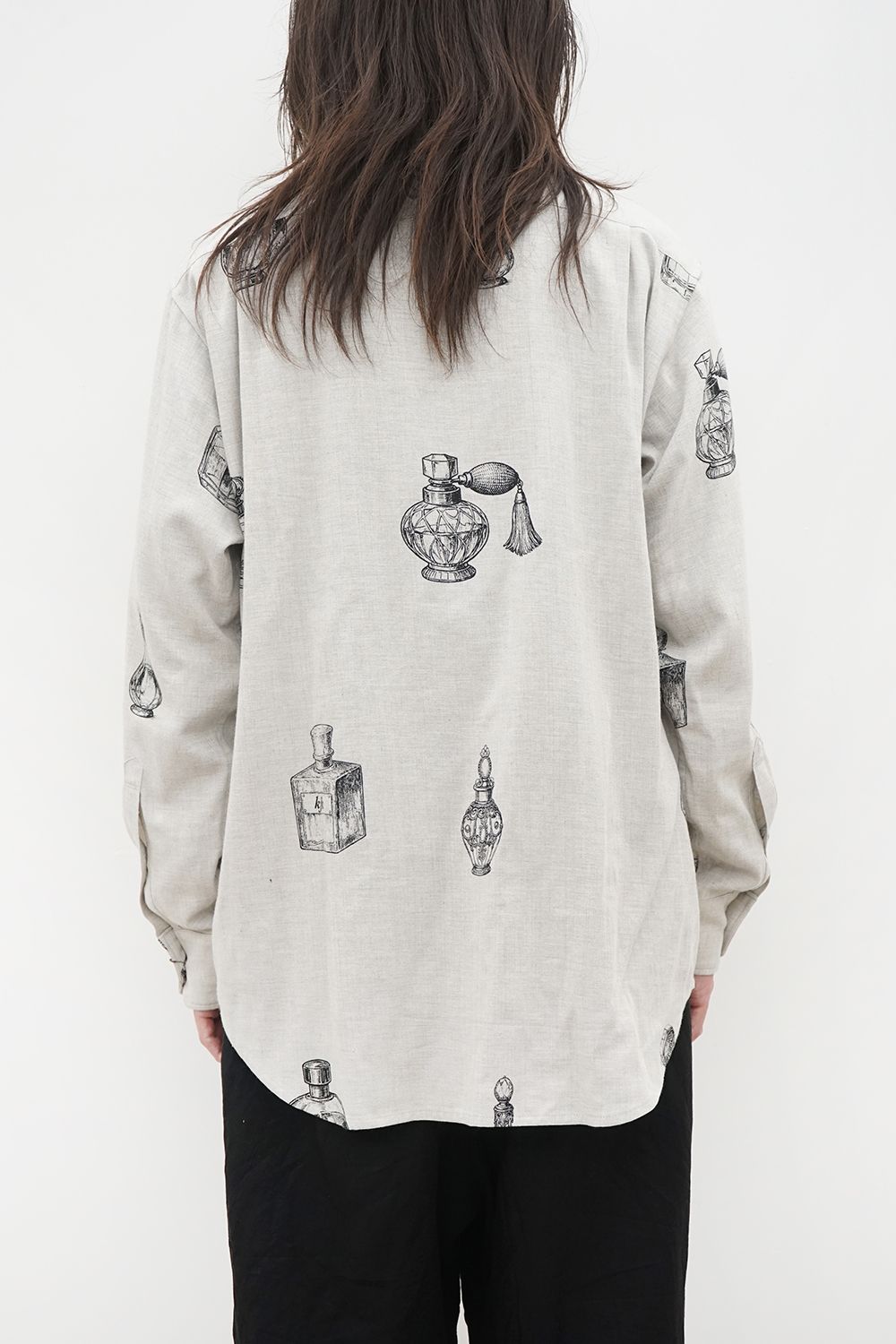 Perfume-Print Dress Shirt