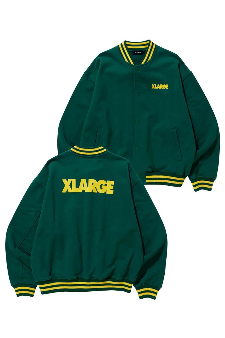 XLARGE SWEAT VARSITY JACKET / グリーン Tempt