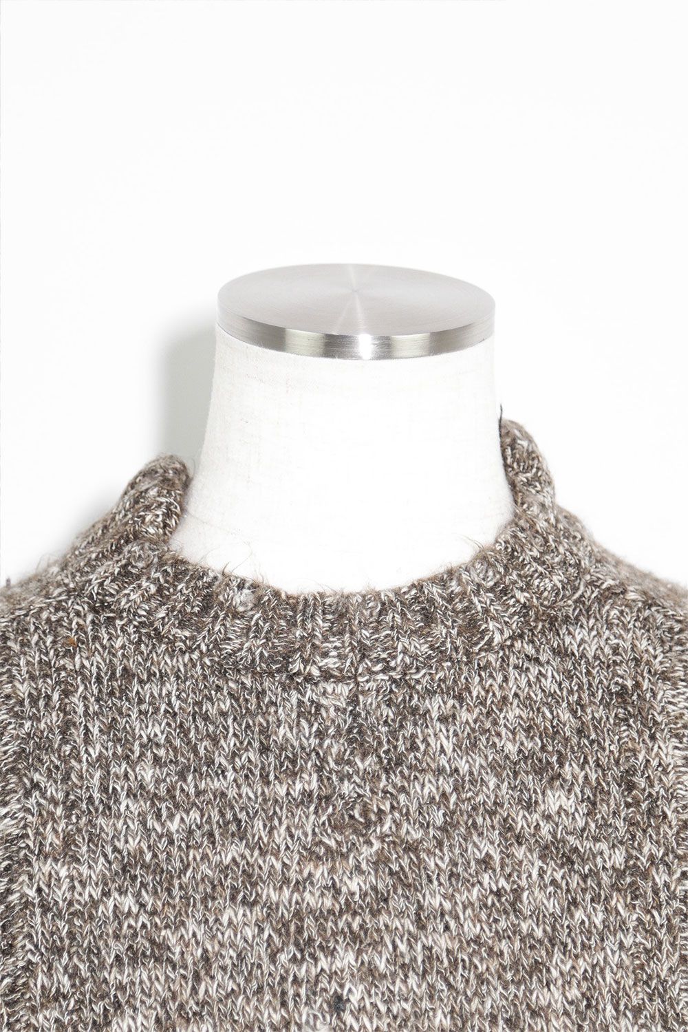 リラックスフィットダメージニット / Damage Knit Top / ブラウンミックス / ag-8013