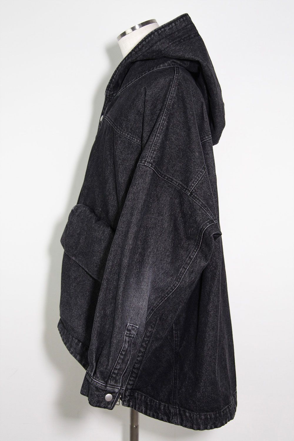 ヴィンテージデニムブルゾン / VintageDenim Hoodie Blouson / ブラック / ag-8030