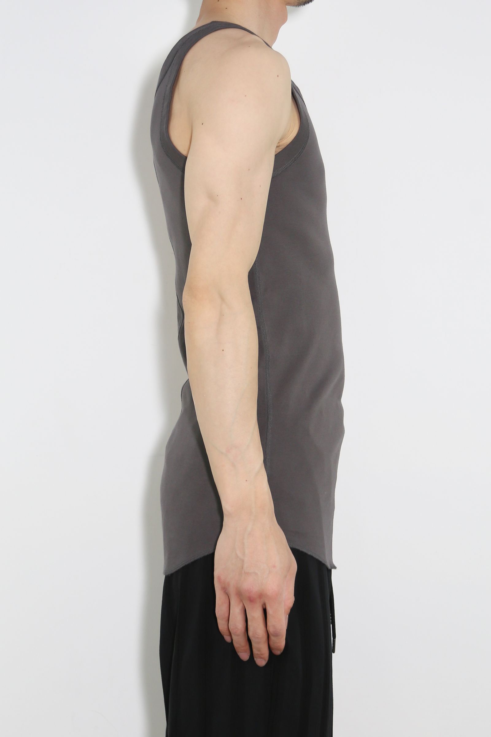 SVIN CO RIB TANK TOP / ダークカーキグレー