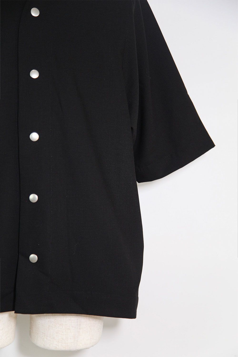 サマーウールベースボールシャツ / Summer Wool Baseball Shirts / ブラック / ag-11017-2