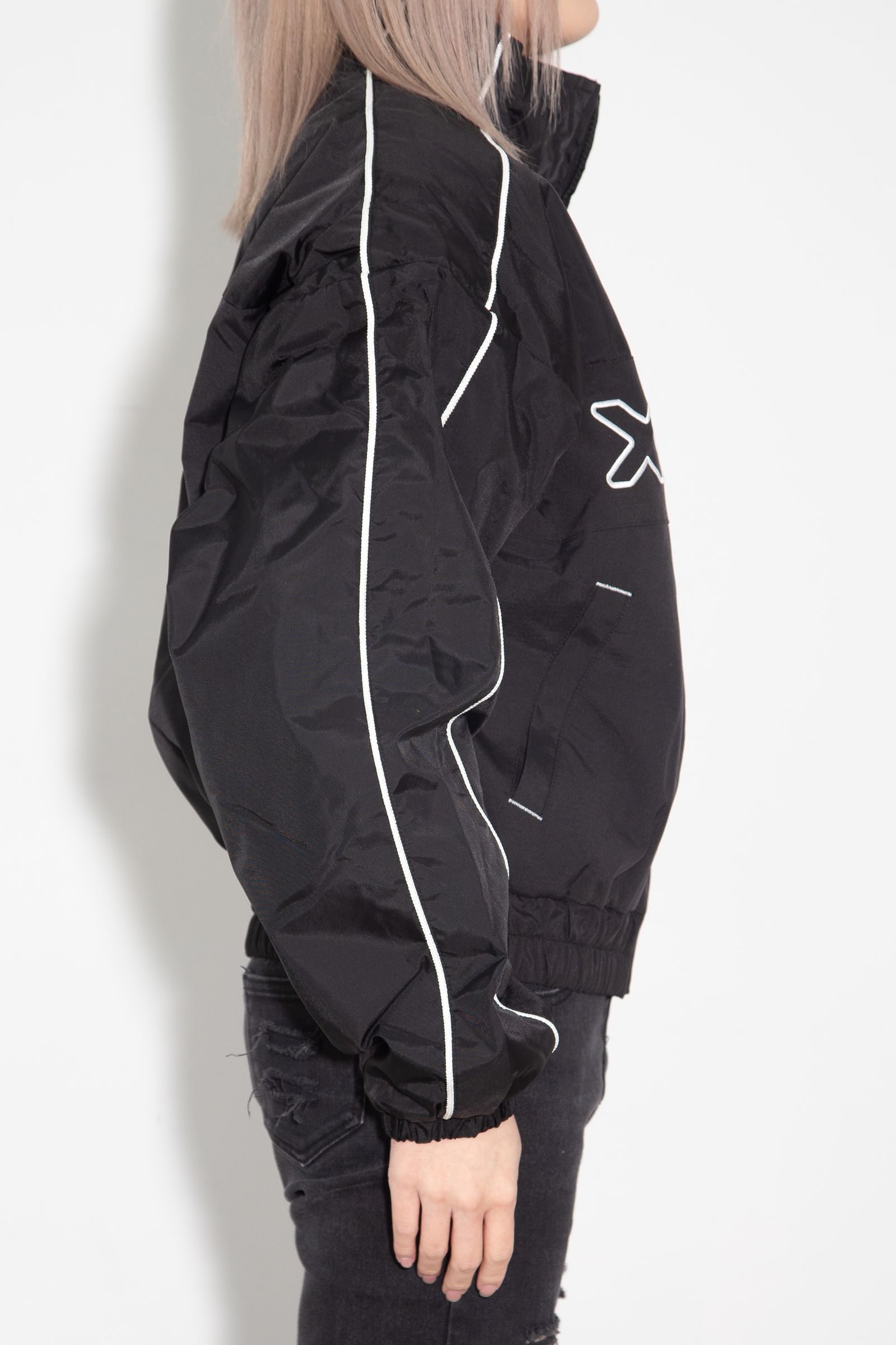 X-girl LOGO EMBROIDERY JACKET / ブラック