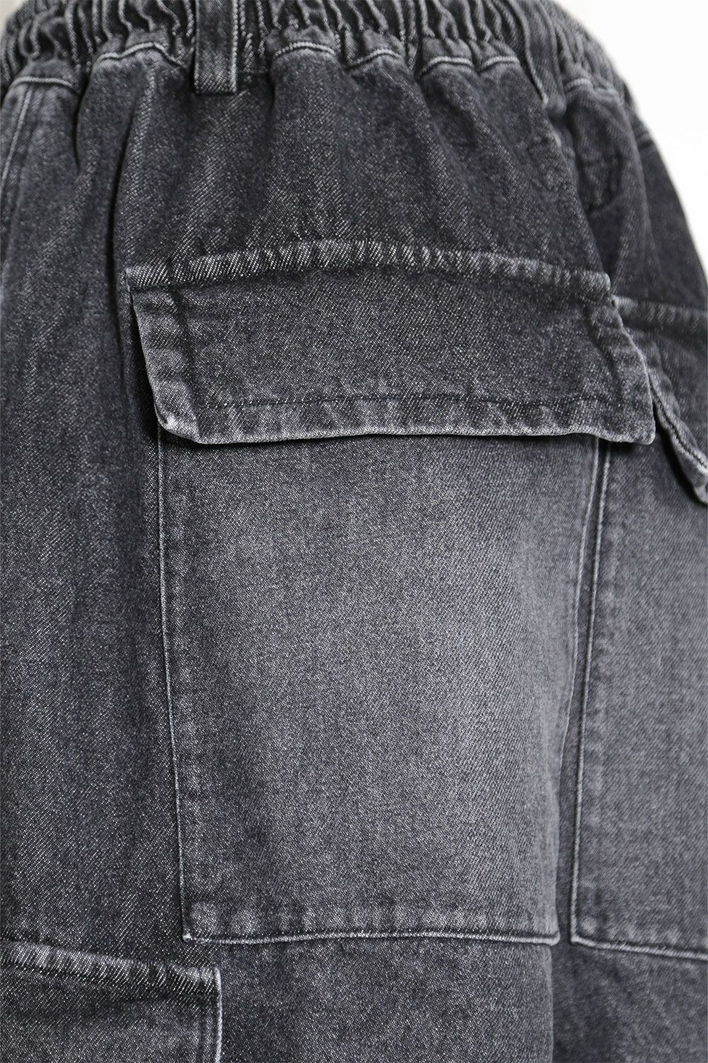 スーパーワイドデニム / Denim Wide Pants / ダメージブラック / ag-8062-1