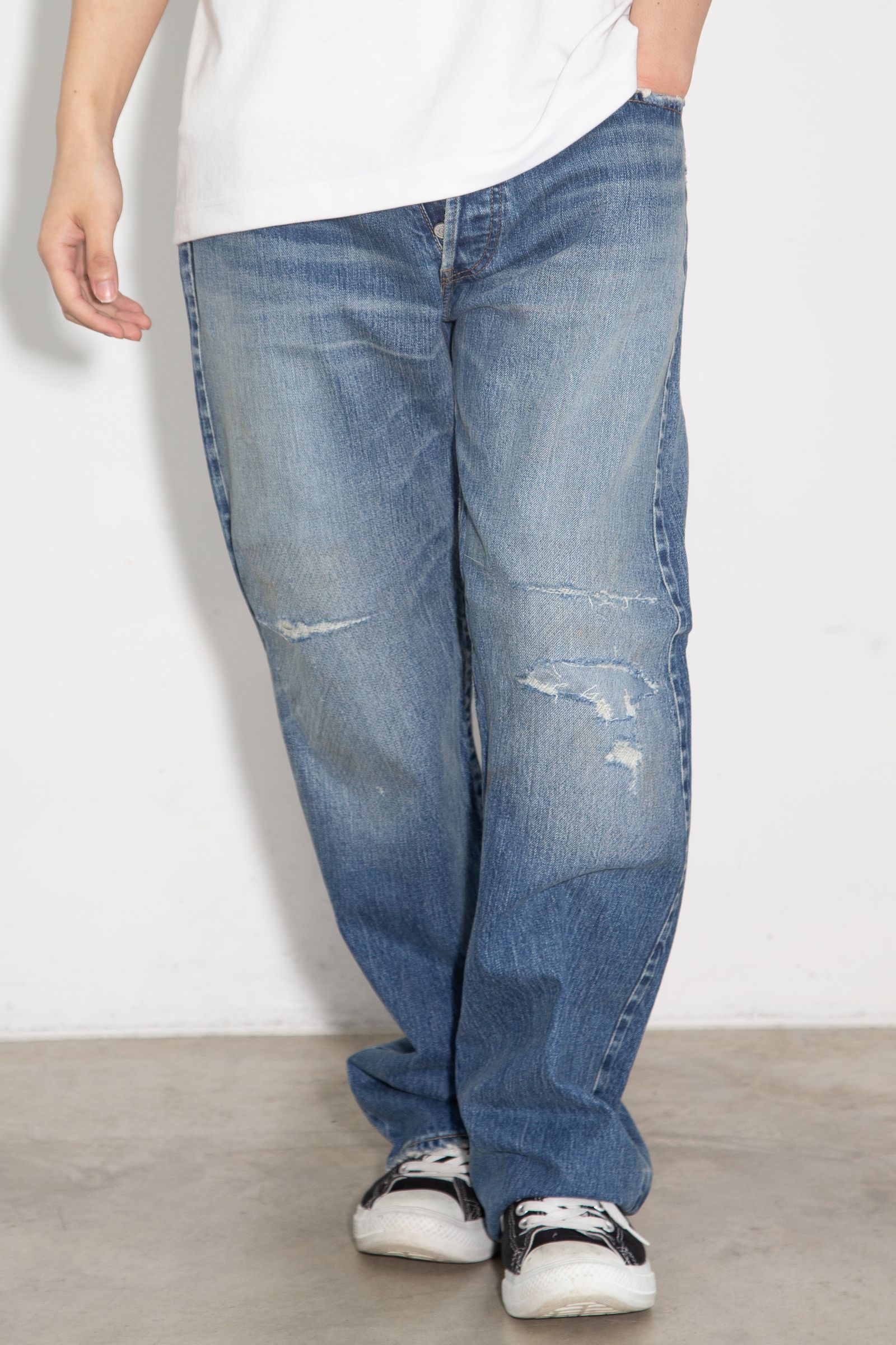 AAR加工 ストレートデニムパンツ / ダークインディゴ