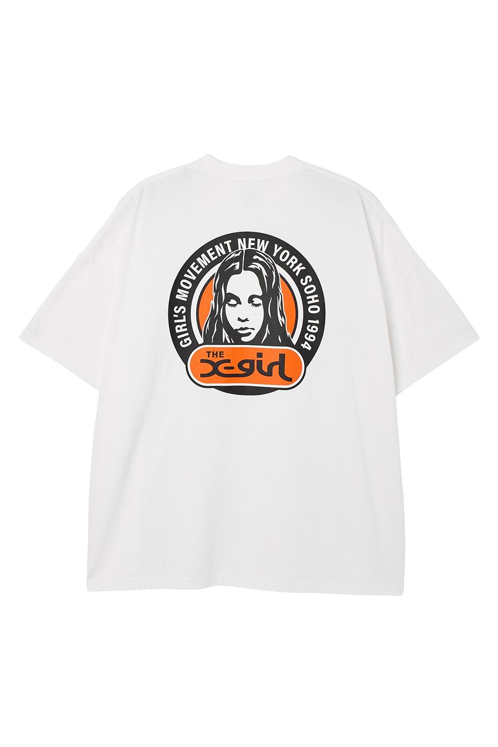 CIRCLE LOGO AND FACE S/S BIG TEE DRESS / ホワイト