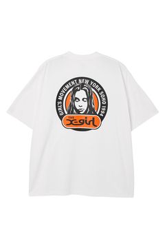 CIRCLE LOGO AND FACE S/S BIG TEE DRESS / ホワイト
