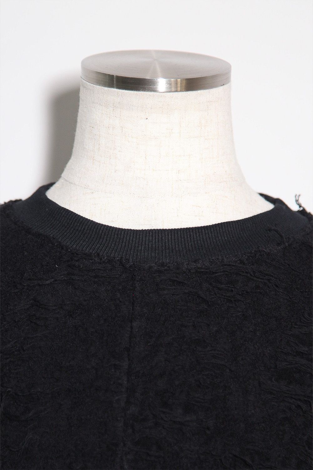 アシンメトリークルーネック / ASYMMETRY CREW NECK / ブラック / ag-12081-2