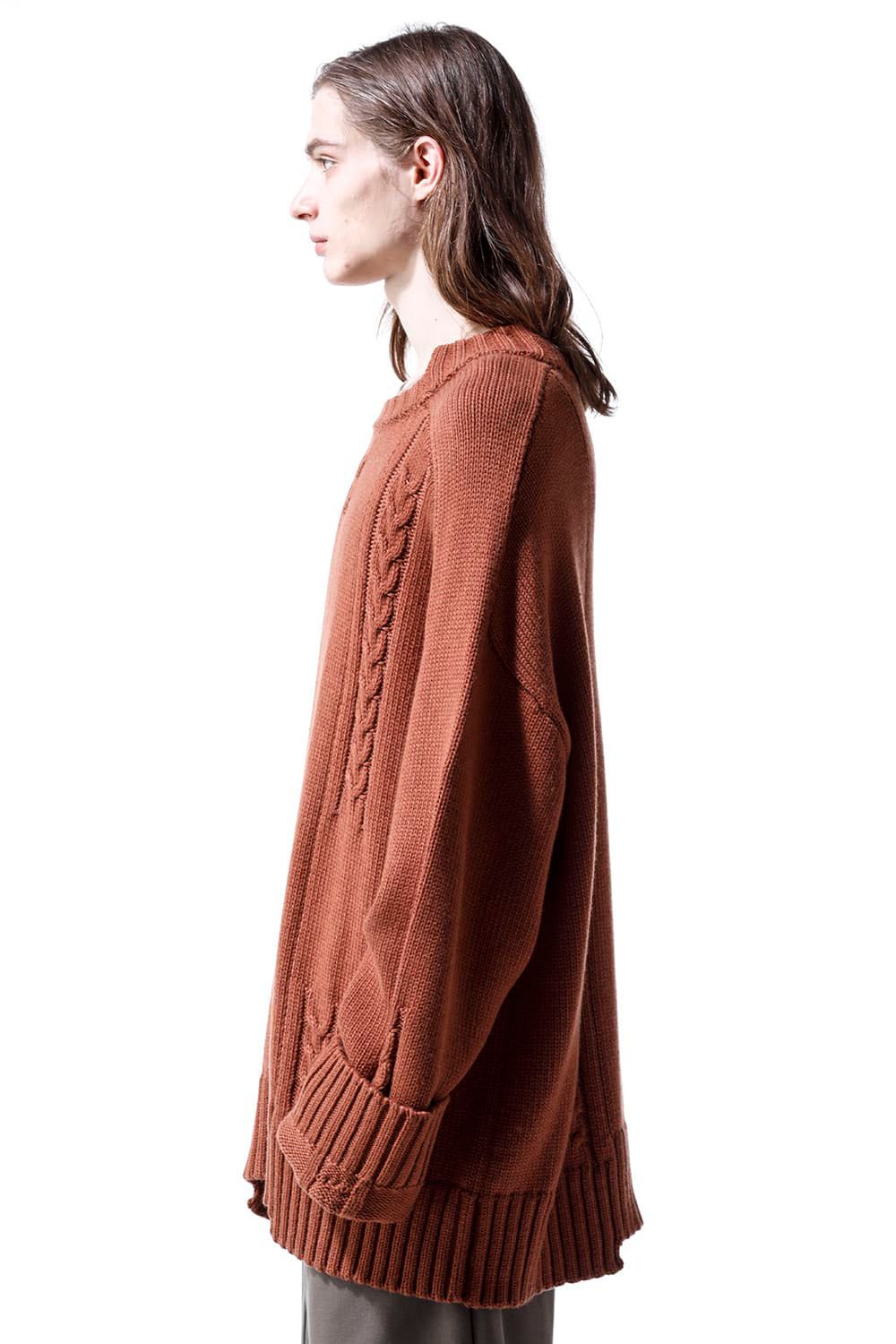 ローゲージニットプルオーバー / Low Gauge Knit Pullover / ブラウン