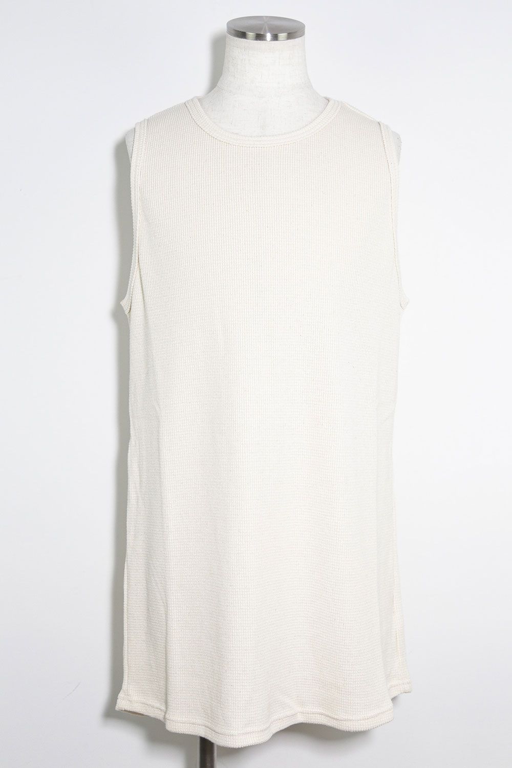ロング丈ワッフルタンクトップ / Long Length Tank Top / アイボリー / ag-10096-2