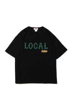 CUTRATE CLASSIC LOCAL LOGO DROP SHOULDER S/S T-SHIRT / ブラック