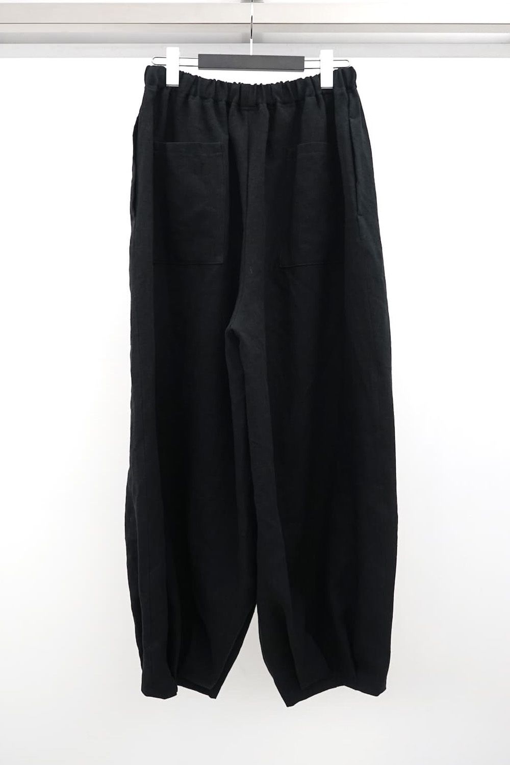 Linen Tucked Hem Wide Easy Pants