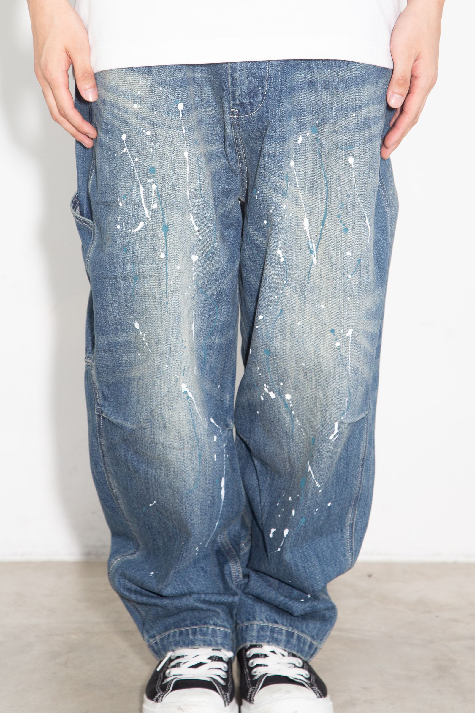 DENIM SARROUEL PANTS / ブルー