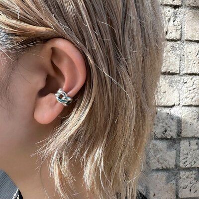 Curb Chain Ear Cuff/ シルバー