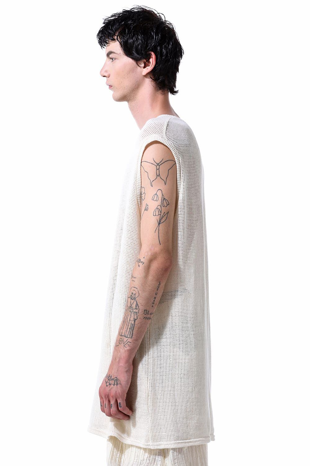 メッシュニットタンクトップ / Mesh Knit Tank Top / アイボリー / ag-11100